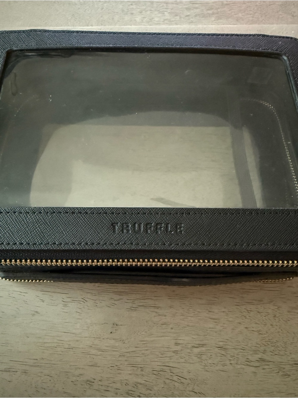 TRUFFLE Black Clarity Jumbo Jetset Double-Sided Cosmetics Case